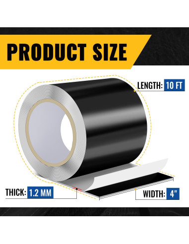 Cinta Impermeable VIVIDA 4" x 10' (1.22m) para Reparaciones