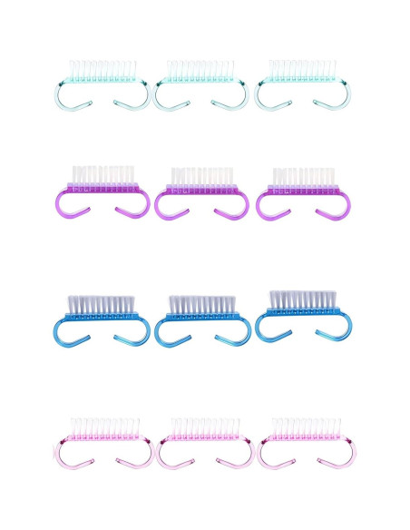 Paquete de 12 cepillos de uñas YOFAN DIRECT limpieza profunda Paquete de 12 cepillos de uñas YOFAN DIRECT limpieza profunda