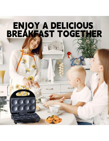 Mini Máquina de Pancakes SISYPHE 750W Antiadherente 8 Pcs Mini Máquina de Pancakes SISYPHE 750W Antiadherente 8 Pcs