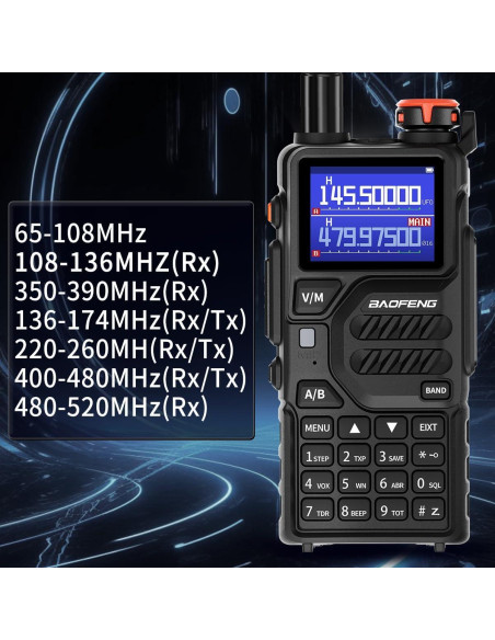 Radio BAOFENG K5 Plus 10W Walkie Talkie Recargable USB-C Radio BAOFENG K5 Plus 10W Walkie Talkie Recargable USB-C