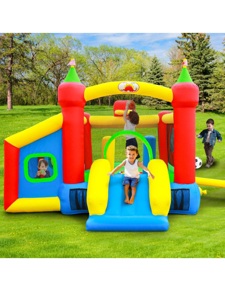 Casa Inflable de Rebote WELLFUNTIME SUVELAM con Tobogán y Piscina Casa Inflable de Rebote WELLFUNTIME SUVELAM con Tobogán y Piscina