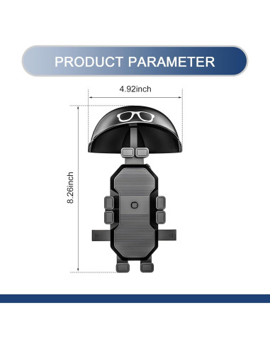 Soporte para Teléfono Móvil Gseigvee con Casco Impermeable