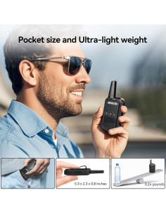 Walkie Talkies Retevis RT15 Mini 3 Pack 1000mAh Recargables 2
