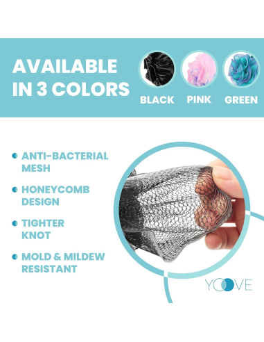 Esfregador de Espalda Yoove con Carbón de Bambú - Lufa Exfoliante