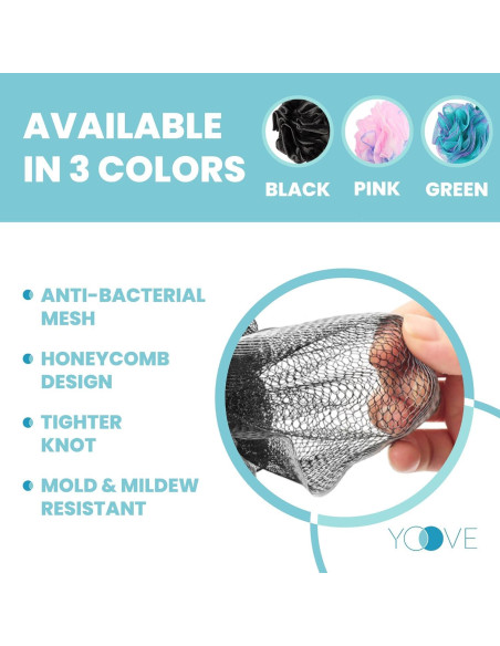 Esfregador de Espalda Yoove con Carbón de Bambú - Lufa Exfoliante Esfregador de Espalda Yoove con Carbón de Bambú - Lufa Exfoliante
