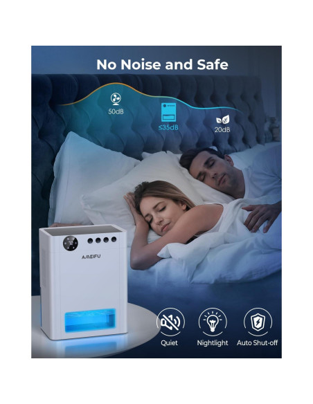 Deshumidificador AMEIFU 135 OZ (3.98 L) para hogar y dormitorio Deshumidificador AMEIFU 135 OZ (3.98 L) para hogar y dormitorio