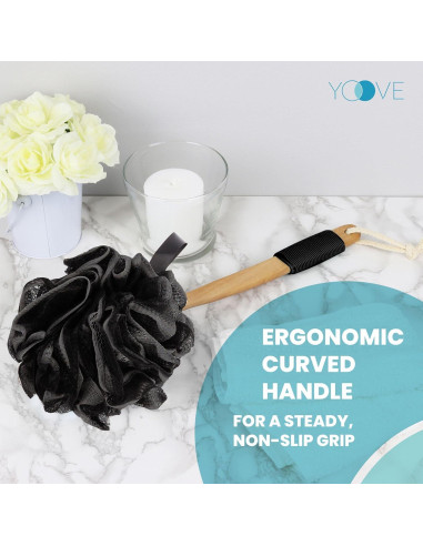 Esfregador de Espalda Yoove con Carbón de Bambú - Lufa Exfoliante