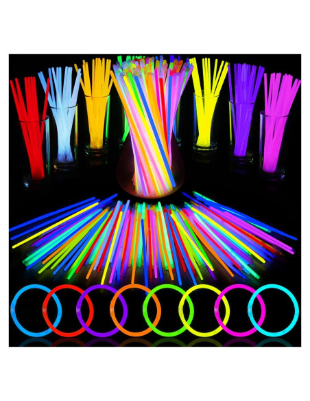 Palos de Luz Brillantes AIVANT 70 Piezas 20 cm con Conectores Palos de Luz Brillantes AIVANT 70 Piezas 20 cm con Conectores