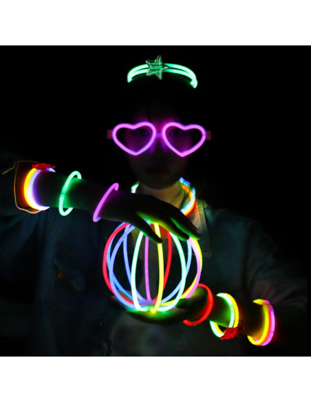 Palos de Luz Brillantes AIVANT 70 Piezas 20 cm con Conectores Palos de Luz Brillantes AIVANT 70 Piezas 20 cm con Conectores