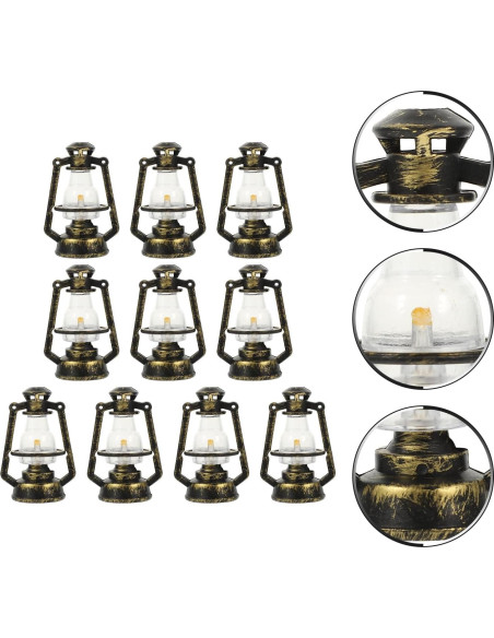 10 Mini Lámparas de Aceite Vintage Artibetter para Decoración 10 Mini Lámparas de Aceite Vintage Artibetter para Decoración