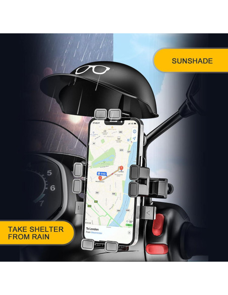 Soporte para Teléfono Móvil Gseigvee con Casco Impermeable Soporte para Teléfono Móvil Gseigvee con Casco Impermeable