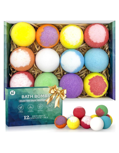 Set de 12 Bombas de Baño Aromáticas HAISHAN - Regalo Spa