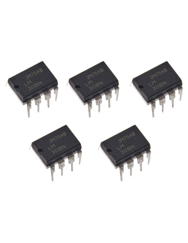 5 Piezas Amplificador Operacional LM308N Bridgold IC Doble