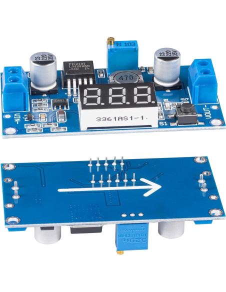 Convertidor Buck DC-DC JTAREA LM2596 Ajustable 4-40V a 1.25-37V 2A Convertidor Buck DC-DC JTAREA LM2596 Ajustable 4-40V a 1.25-37V 2A