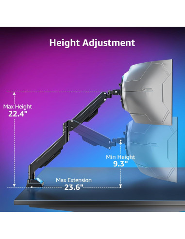 Soporte de Monitor Ultrawide MOUNTUP 22-43" 1-15 kg Ajustable
