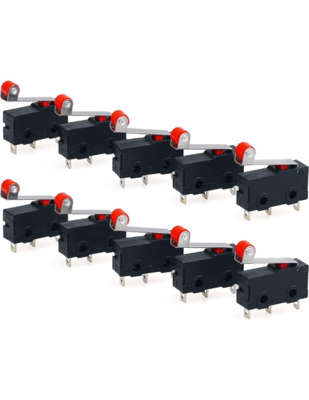 Interruptores de Límite Micro HiLetgo KW12-3 10 Pcs 250V 5A Interruptores de Límite Micro HiLetgo KW12-3 10 Pcs 250V 5A