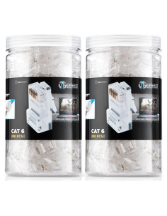 Conectores RJ45 Pasantes Cat6 Everest 400 Piezas - Ethernet