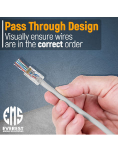 Conectores RJ45 Pasantes Cat6 Everest 400 Piezas - Ethernet 2