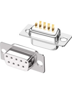 10 Conectores DB9 RS232 Macho y Hembra para Soldadura 2