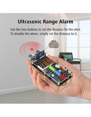 Kit de Alarma Ultrasonica DIY MiOYOOW Medidor de Distancia 270cm