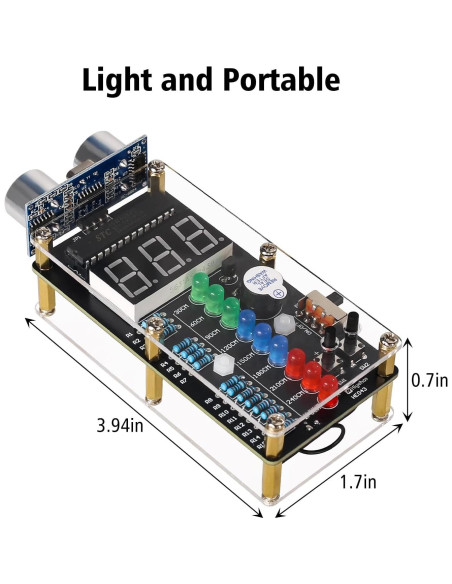 Kit de Alarma Ultrasonica DIY MiOYOOW Medidor de Distancia 270cm Kit de Alarma Ultrasonica DIY MiOYOOW Medidor de Distancia 270cm