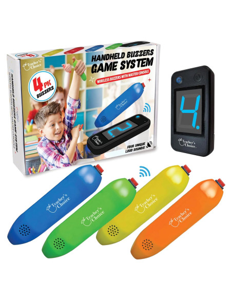 Sistema de timbre inalámbrico Teacher's Choice para 4 jugadores Sistema de timbre inalámbrico Teacher's Choice para 4 jugadores