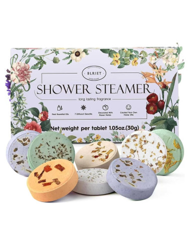 Pastillas de Vapor de Ducha Aromaterapia BLRIET 8 Piezas