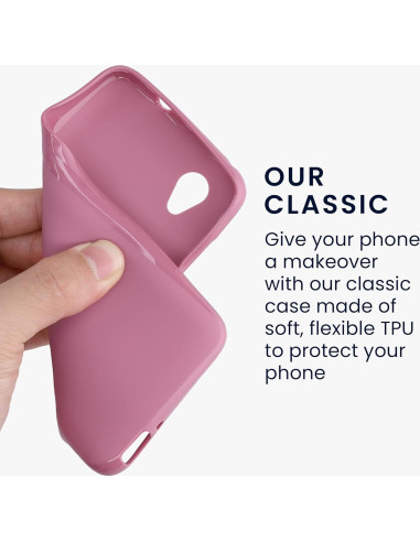 Funda TPU Silicona Rosa Oscuro kwmobile para Alcatel 1 12.7cm
