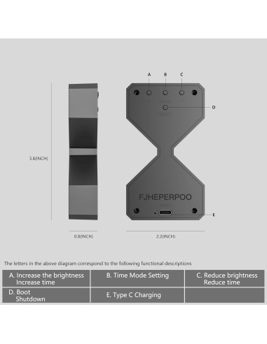 Temporizador Electrónico LED FJHEPERPOO 1-30 Minutos Negro