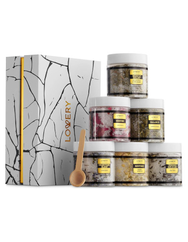 Set de Spa Lovery - 6 Sales de Baño Epsom Aromáticas 150g