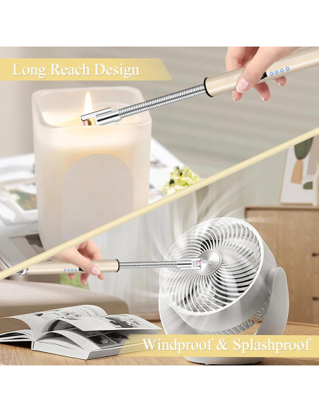Encendedor Eléctrico Recargable Koulate Oro 360 a Prueba de Viento Encendedor Eléctrico Recargable Koulate Oro 360 a Prueba de Viento