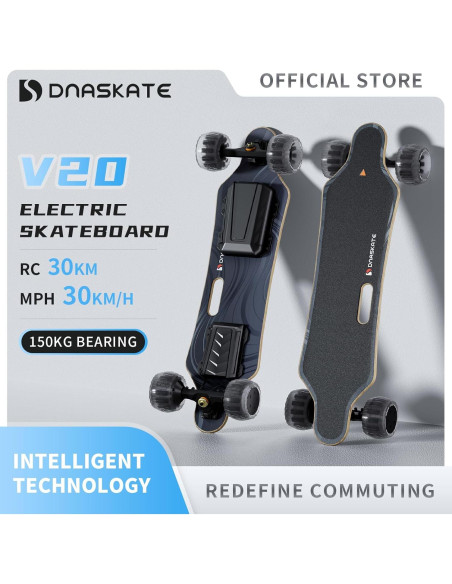 Patineta Eléctrica DNASKATE V20 1000W 35Km/h Longboard Patineta Eléctrica DNASKATE V20 1000W 35Km/h Longboard