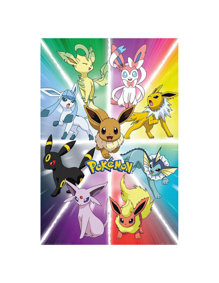 Póster Evolución de Eevee GB Eye 61x91 cm Anime Póster Evolución de Eevee GB Eye 61x91 cm Anime