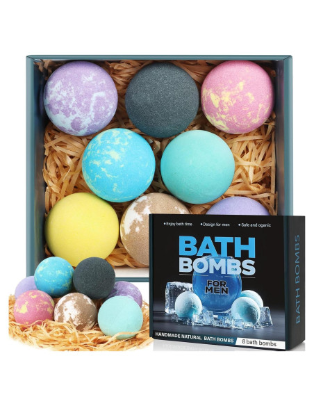 Set de 8 Bombas de Baño Orgánicas Excalla con Aceites Esenciales Set de 8 Bombas de Baño Orgánicas Excalla con Aceites Esenciales