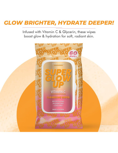 Toallitas Faciales Vitamina C Klar & Co - 95% Natural, Hidratantes