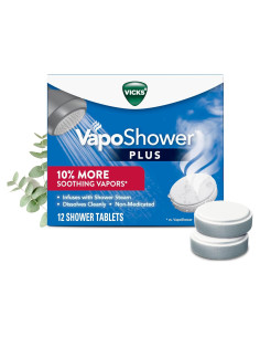Pastillas de Vapor para Ducha Vicks VapoShower Plus 12 unidades