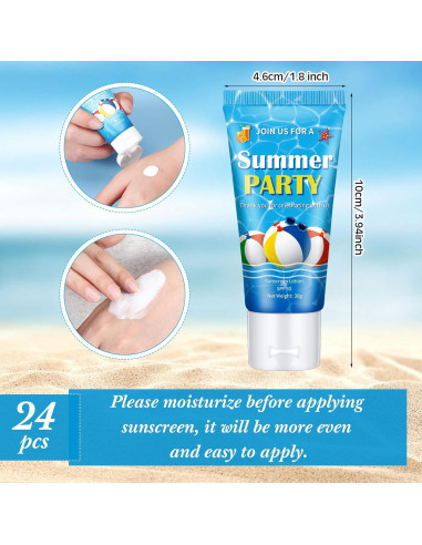 24 Mini Protectores Solares SPF 30 Dansib 30g Viaje Fiesta