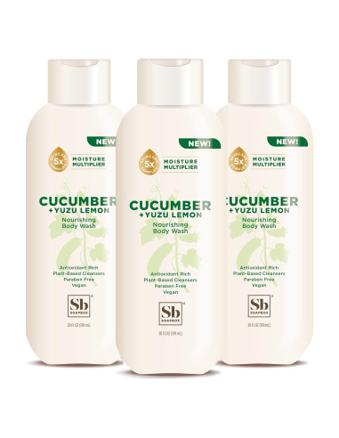 Jabón Hidratante de Cuerpo Soapbox Pepino y Limón Yuzu 3x567g