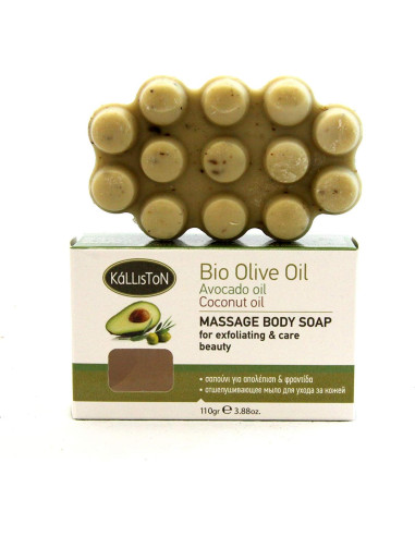 Jabón Exfoliante Kalliston de Aguacate y Oliva - 3 Piezas