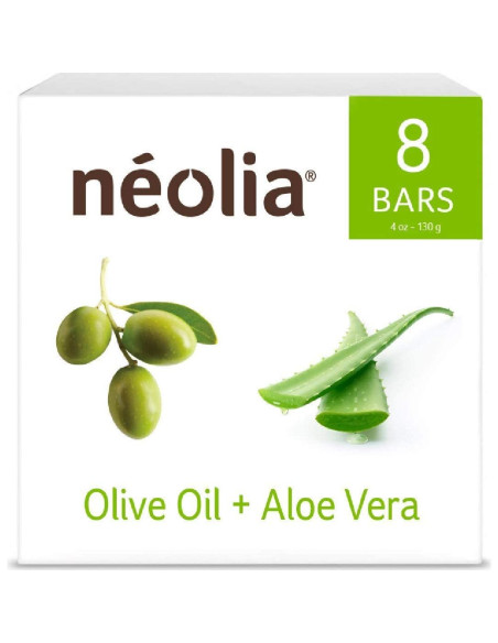 Jabón de Aceite de Oliva Neolia 8 Piezas 98% Natural Jabón de Aceite de Oliva Neolia 8 Piezas 98% Natural