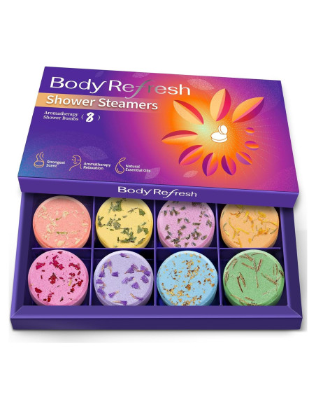 Bombas de Ducha Aromaterapia BodyRefresh - 8 Fragancias Naturales Bombas de Ducha Aromaterapia BodyRefresh - 8 Fragancias Naturales