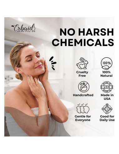 Jabón de Carbón Activado Erbaid - Limpiador Facial y Corporal 160g