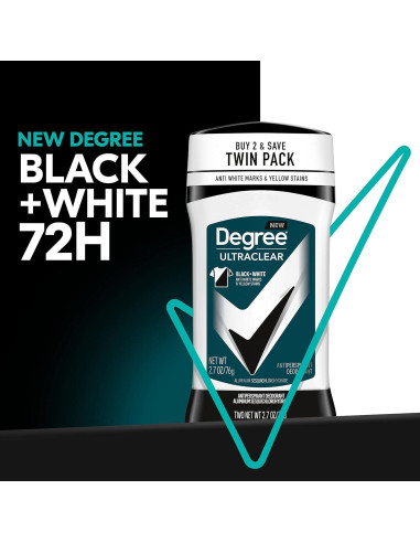 Degree Men UltraClear Antitranspirante 76.2 g Paquete de 2