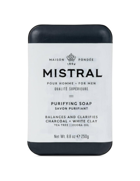 Jabón Purificante de Carbón Mistral para Hombres 248 g Jabón Purificante de Carbón Mistral para Hombres 248 g