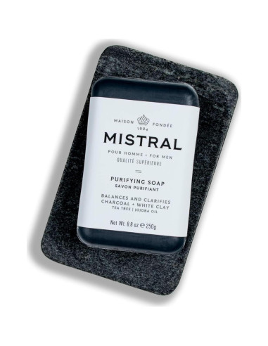 Jabón Purificante de Carbón Mistral para Hombres 248 g
