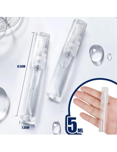 Botellas de Spray Mini Fandamei 10pcs 5ml Plástico Claro 2