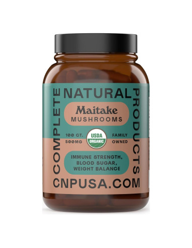 Cápsulas de Champiñón Maitake Orgánico Complete Natural - 100ct