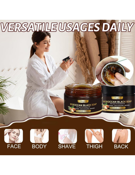 Jabón Negro Marroquí Joanssore 2 Unidades Exfoliante Corporal Jabón Negro Marroquí Joanssore 2 Unidades Exfoliante Corporal