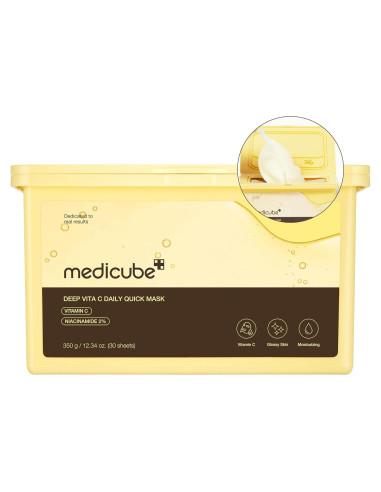 Mascarillas Faciales Medicube Deep Vita C - 30 Hojas Hidratantes