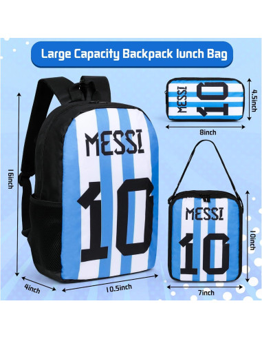 Mochila Impermeable Mukity 16" con Bolsa de Almuerzo y Papelería